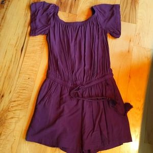 Maroon shorts romper